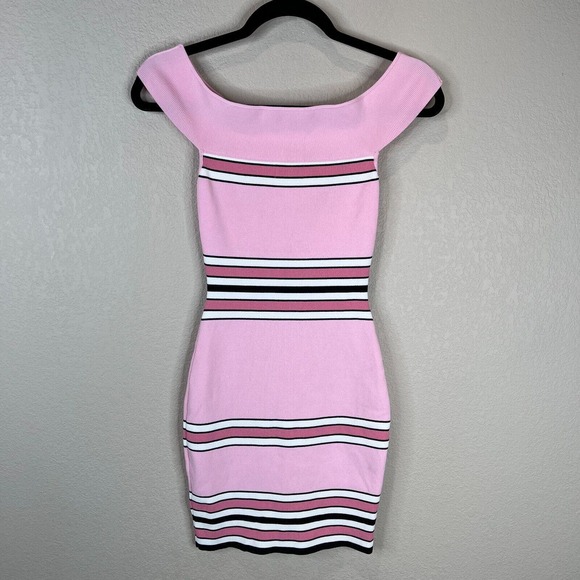 Superdown Women's‎ Striped Harmony Knit Mini Dress Off-The-Shoulder Size XS - Picture 10 of 14